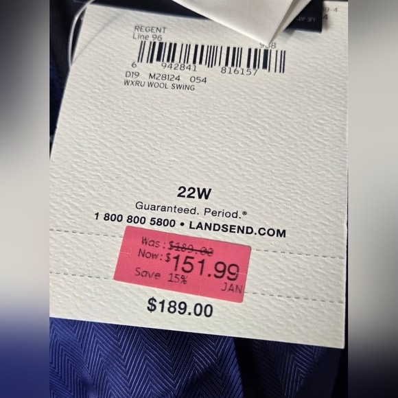 Lands' End 22W Luxe Wool Swing Coat Purple New - Picture 8 of 12